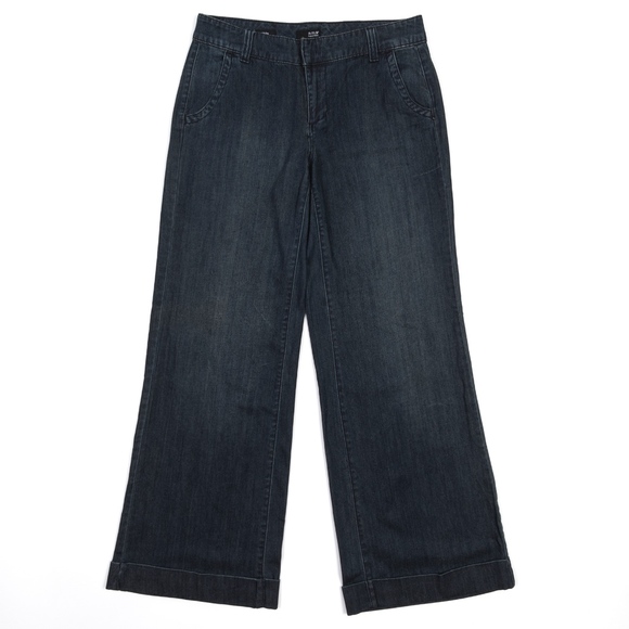 a.n.a. Jeans Denim Trouser Wide Leg Dark EUC - Picture 1 of 7